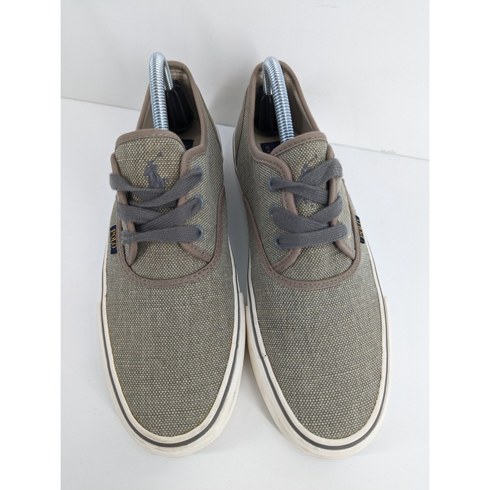 Polo Ralph Lauren Morray Tan Vintage Burlap Sneakers Men's Shoes Size 8.5 D - Picture 4 of 10